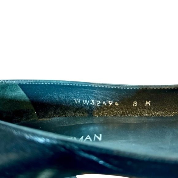 Stuart Weitzman Pearlstrap Square Toe Angled Block Heel Mary Jane Leather Pump - Picture 14 of 14